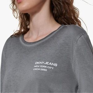 Brand new with tags .DKNY Long Sleeve Gray Tee for Men
